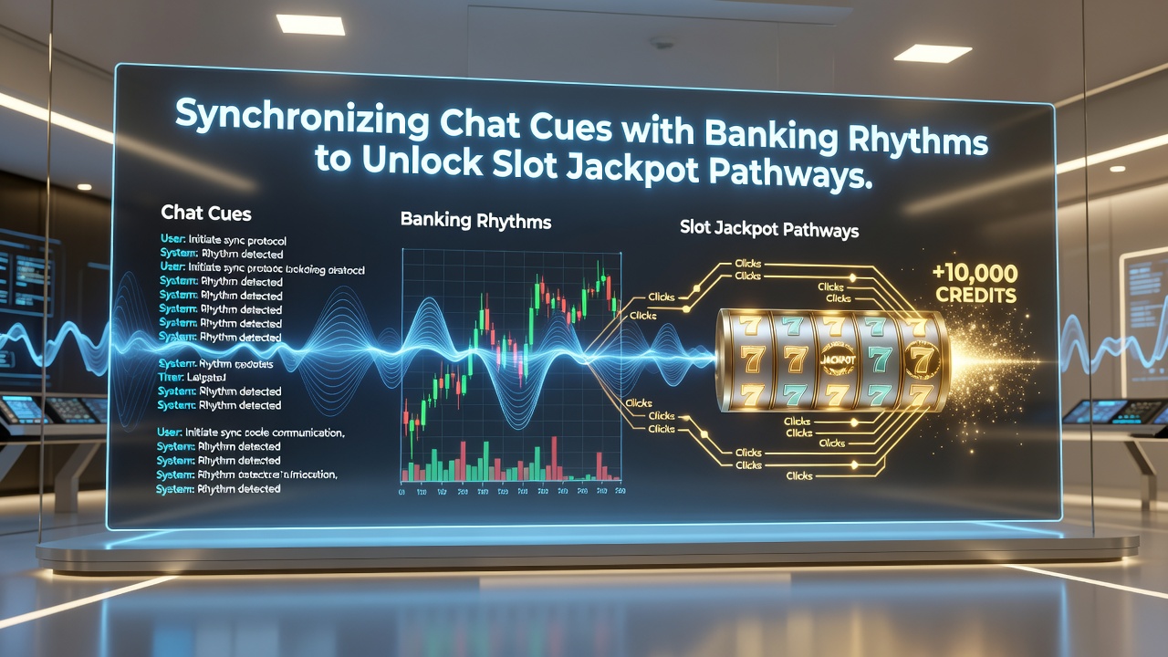 Mobile interface showing synchronized chat window alongside banking transaction history and slot jackpot meters